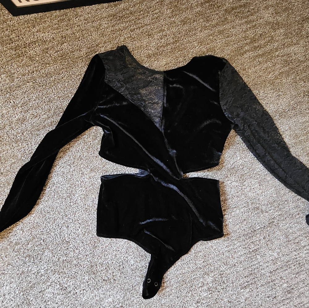 Elegant Black Lace Bodysuit